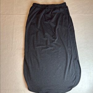 Three Bird Nest Gray Maxi Elastic Drawstring Round Hem Skirt Size XL